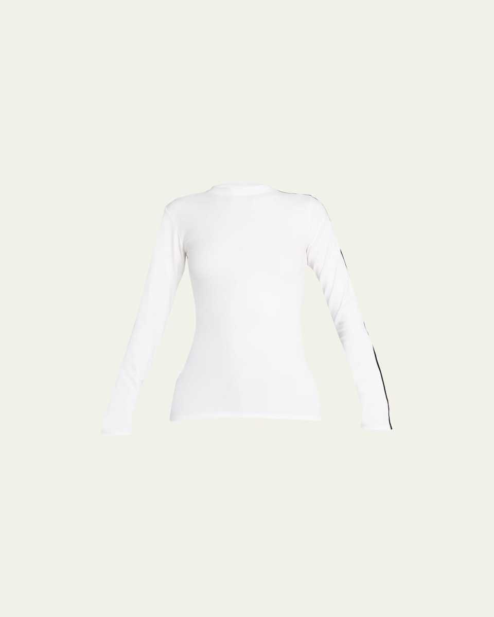 Ribbed Long-Sleeve T-Shirt